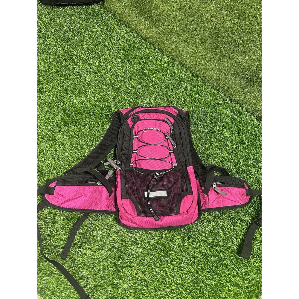 MIRACOL Pink/Black Hiking Hydration Backpack 2L Reservoir Padded *NO HOSE*